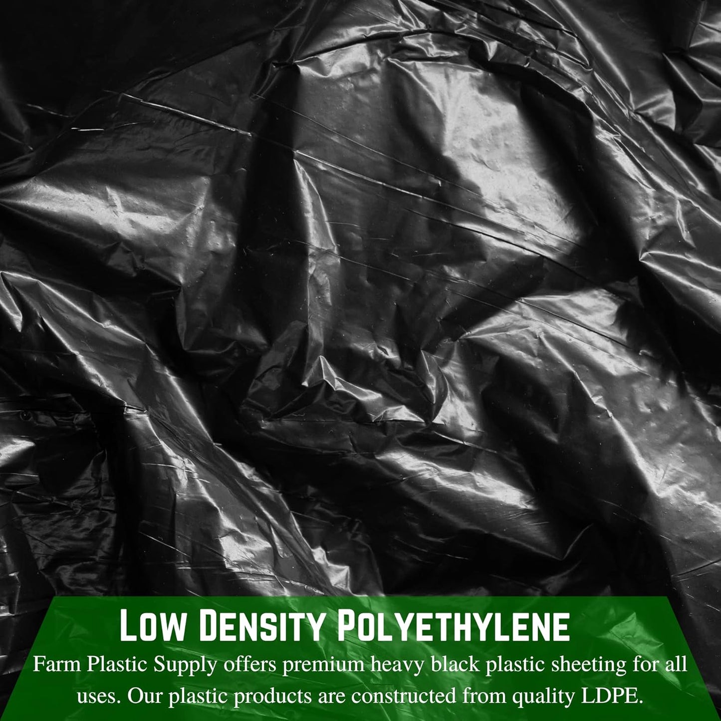 Farm Plastic Supply - Black Plastic Sheeting - 10 mil - (10' x 100') - Black Plastic Tarp, Polyethylene Vapor Barrier Plastic Sheeting, Construction Plastic, Black Painters Tarp, Heavy Duty Plastic