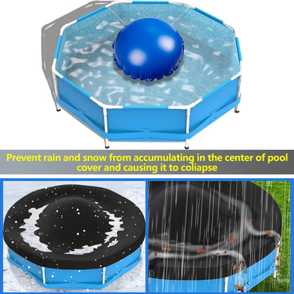 4 Pcs Pool Air Pillows for Above Ground Pools- 4 x 4 Ft Round Winter Pool Cover Pillow- Ice Equalizer Air Pillow- Swimming Pool Winterizing Closing Pillow with Ropes for Support Pool Covers