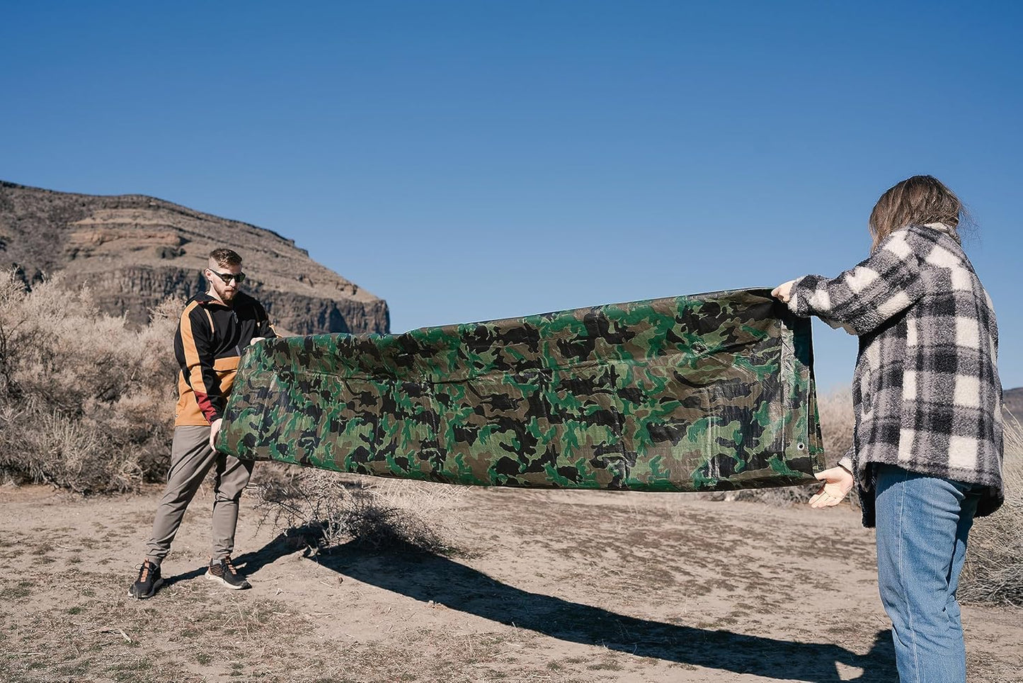 Super Tarps Camouflage Heavy Duty Poly Tarpaulin – Waterproof HDPE Camo Tarp
