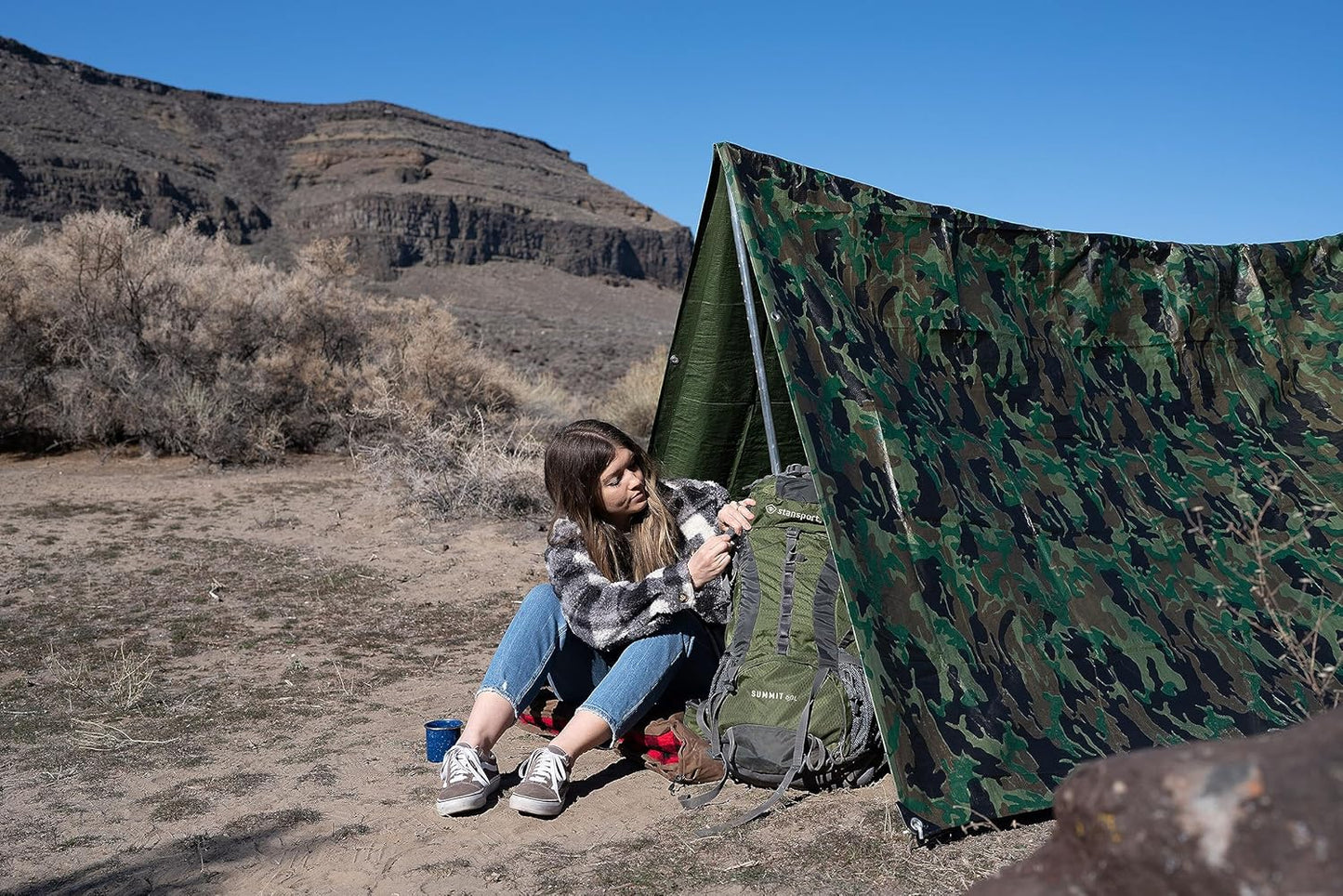 Super Tarps Camouflage Heavy Duty Poly Tarpaulin – Waterproof HDPE Camo Tarp