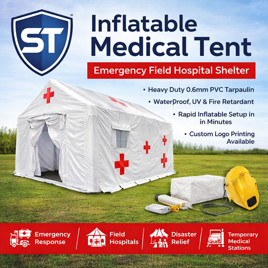 Super Tarps Inflatable Medical Tent – Heavy Duty PVC Emergency Field Hospital Shelter