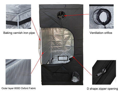 Super Tarps Indoor Grow Tent – Reflective Hydroponic Grow Room (600D Mylar, Multiple Sizes)