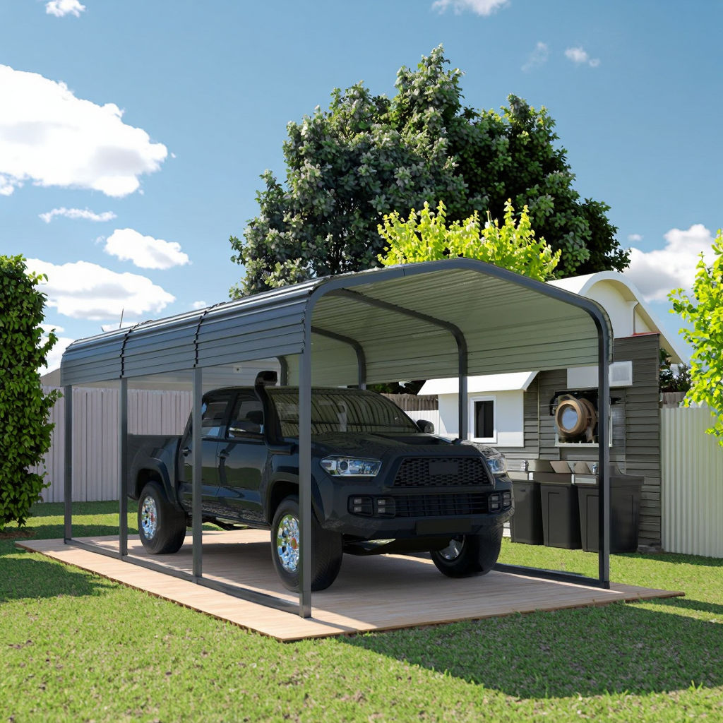 Super Tarps Heavy Duty Carport Shelter – All-Weather Steel Vehicle & Equipment Cover