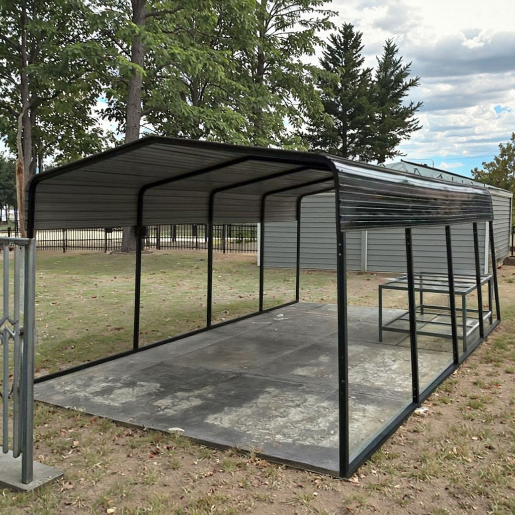 Super Tarps Heavy Duty Carport Shelter – All-Weather Steel Vehicle & Equipment Cover