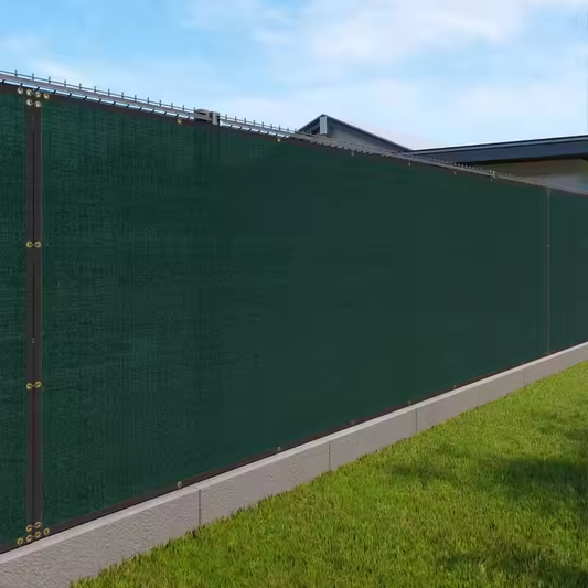 Super Tarps Privacy Fence Screen – 90% Shade HDPE Mesh Fence Cover (Wind & Dust Barrier)