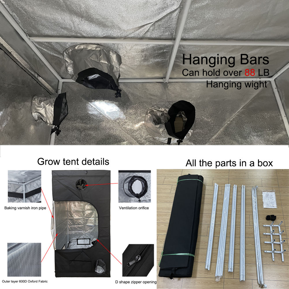 Super Tarps Indoor Grow Tent – Reflective Hydroponic Grow Room (600D Mylar, Multiple Sizes)